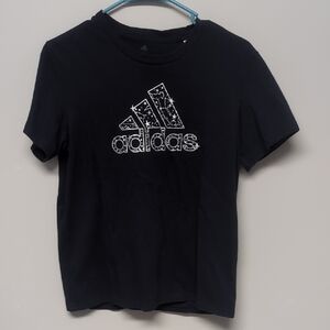 Adidas Kids Black Tee with Logo